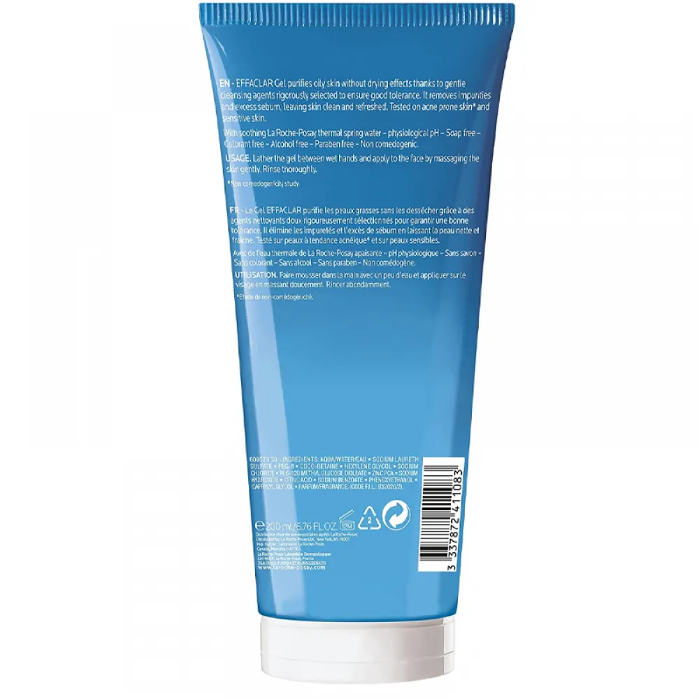 La Roche-Posay Effaclar Purifying Foaming Gel Cleanser for Oily Skin,200
