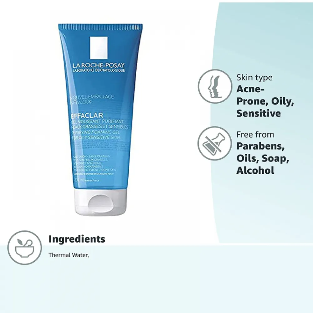 La Roche-Posay Effaclar Purifying Foaming Gel Cleanser for Oily Skin,200