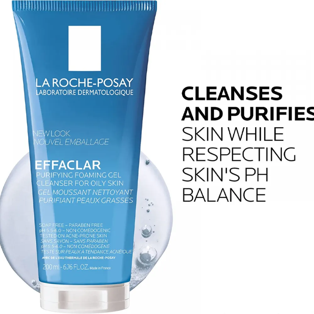 La Roche-Posay Effaclar Purifying Foaming Gel Cleanser for Oily Skin,200