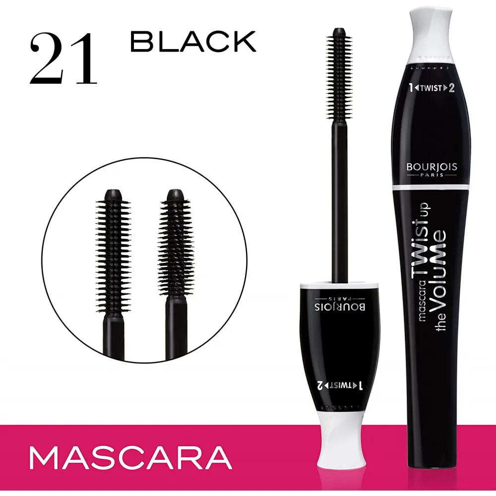 Bourjois, Twist Up The Volume. Mascara. 21 Black. 8 ml - 0.27fl oz
