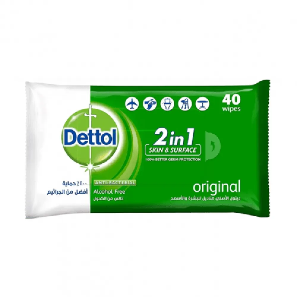 Dettol Original Skin & Surface Wipes - 40 Wipes