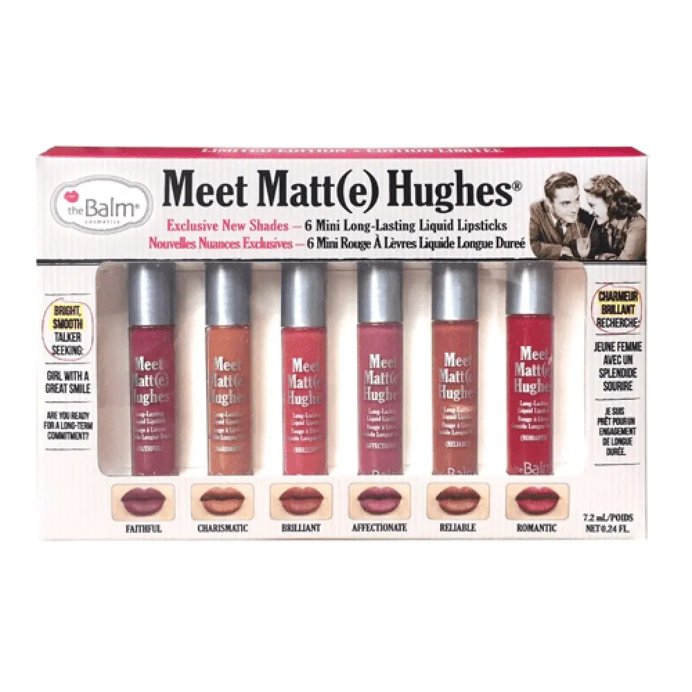 theBalm Meet Matte Hughes Set of 6 Mini Lipsticks Limited Edition - Vol2