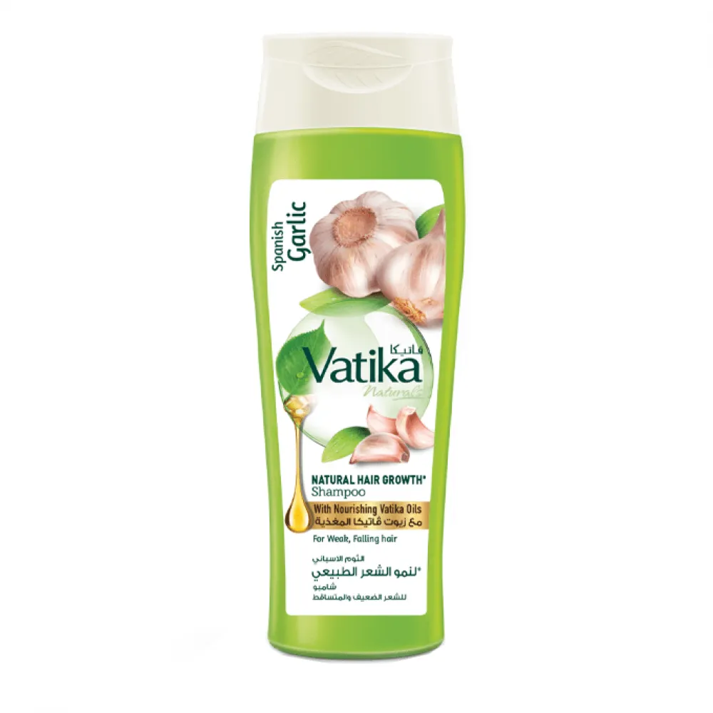 Vatika, Shampoo, Natural Hair Growth with Spanish Garlic - 400 Ml
