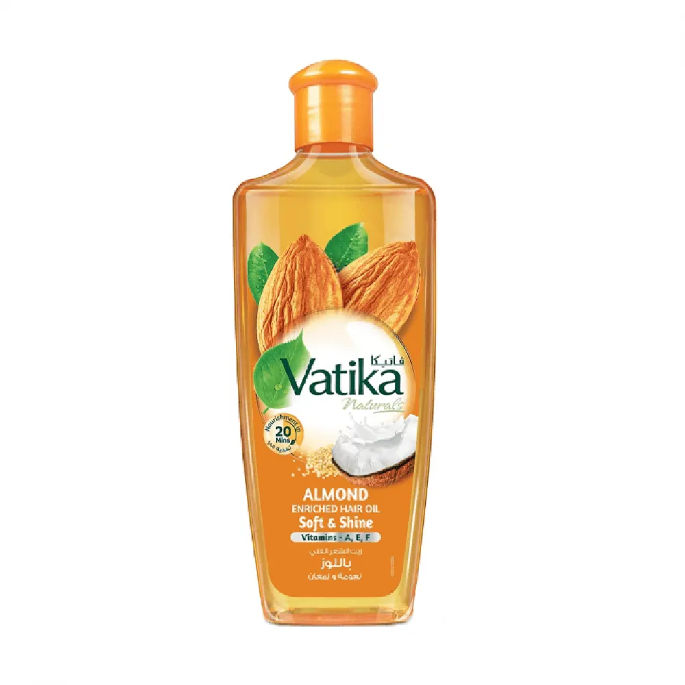 Vatika Naturals Almond Enriched Hair Oil-Vitamins A, E, F - Soft & Shine - 300 ml