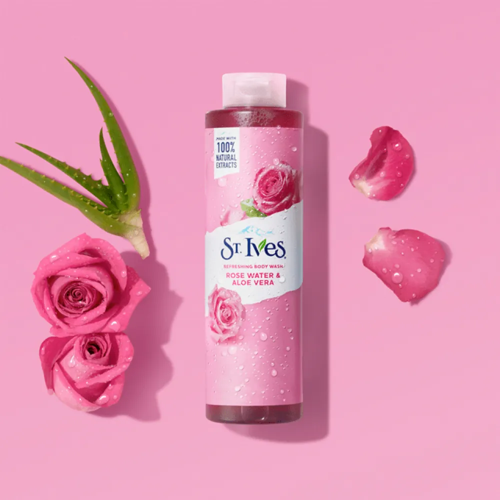 St. Ives Refreshing Rose Water & Aloe Vera Body Wash - 650ml