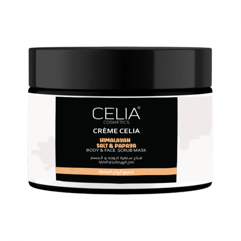 Celia Himalayan Salt & Papaya Body & Face Scrub Mask - 500ml