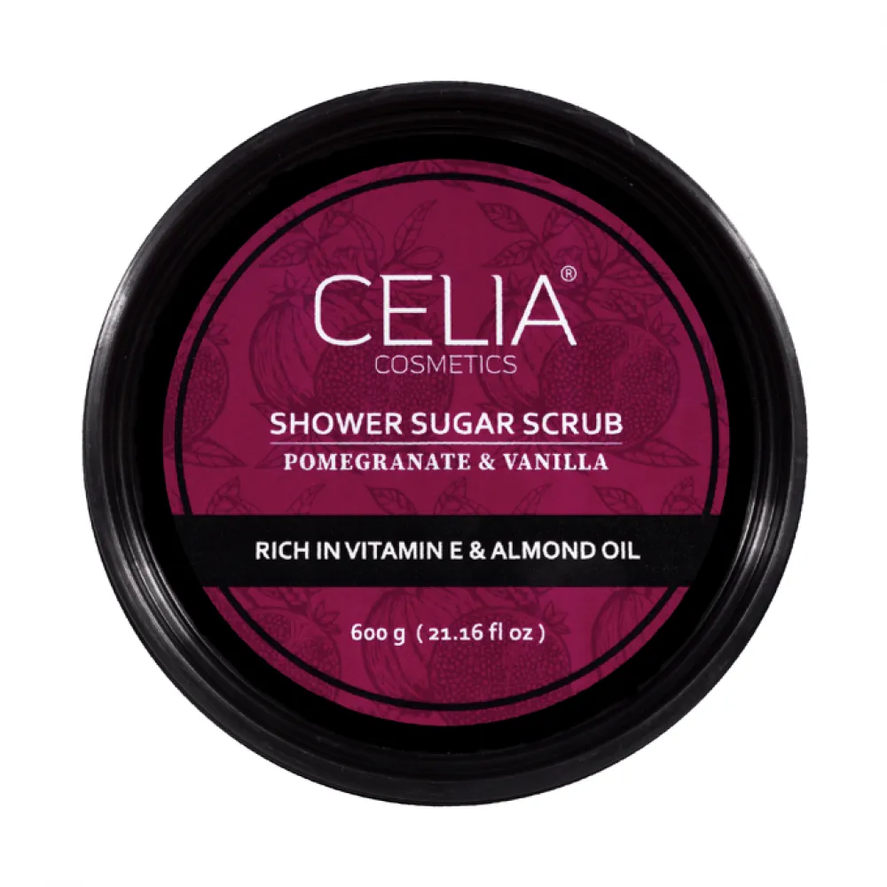 Celia Shower Sugar Scrub pomegranate & Vanilla - 600gm