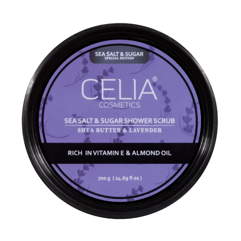 Celia Sea Salt Shower Scrub with Shea butter & Lavender - 700g