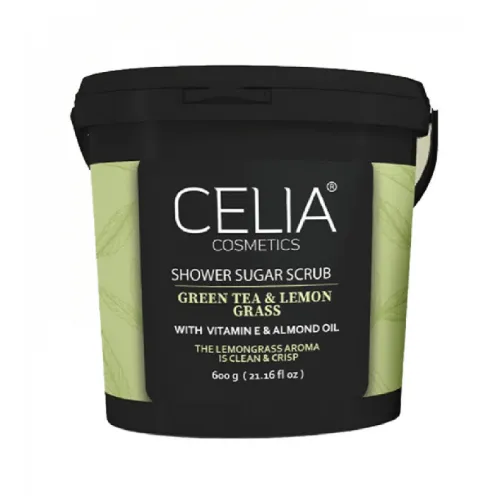 Celia Shower Sugar Scrub Green Tea & Lemon Grass - 600gm