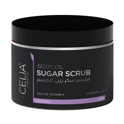 Celia Body Oil Sugar Scrub with Lavender - 400gm