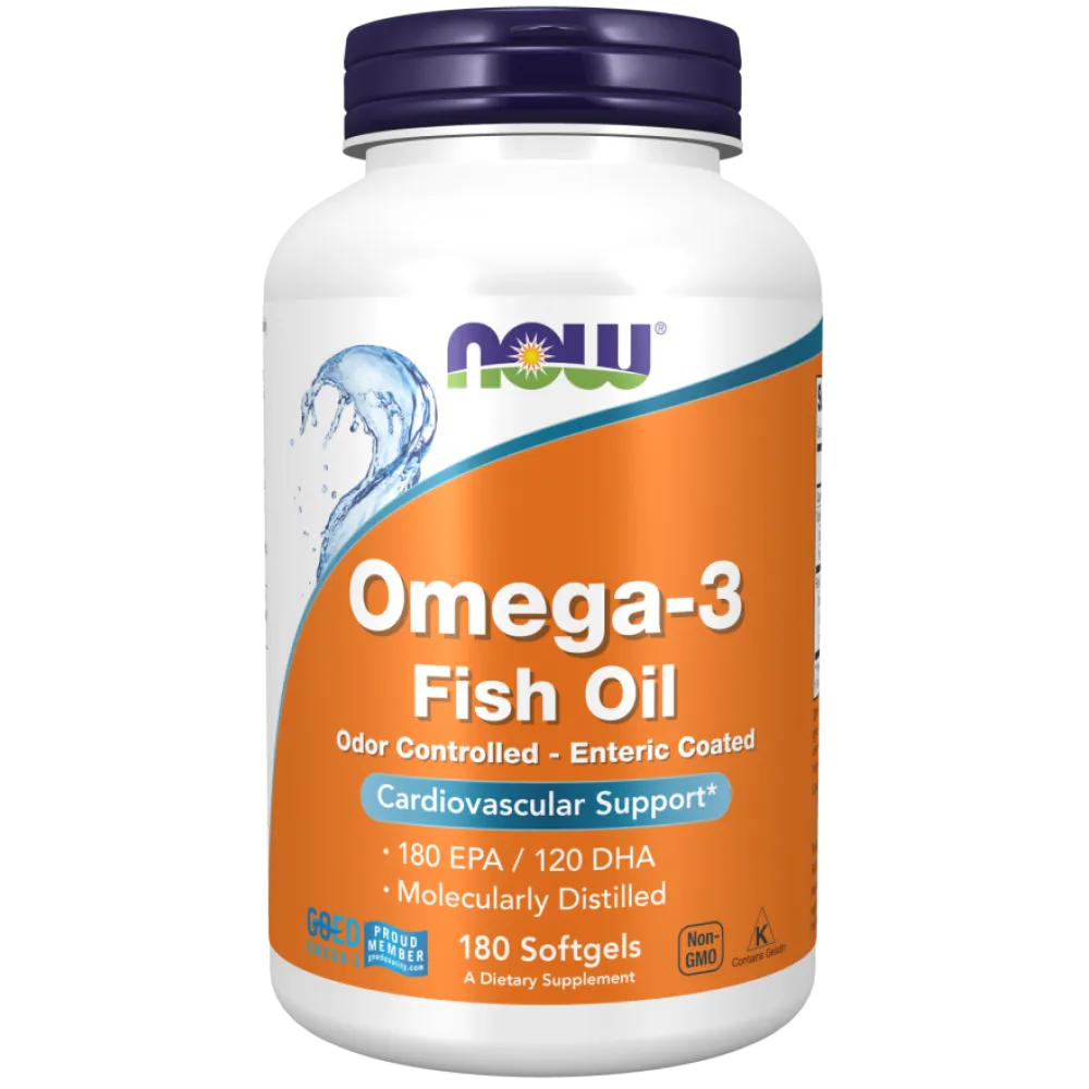 NOW Foods, Ultra Omega-3, 500 EPA / 250 DHA, 180 Enteric Coated Softgels