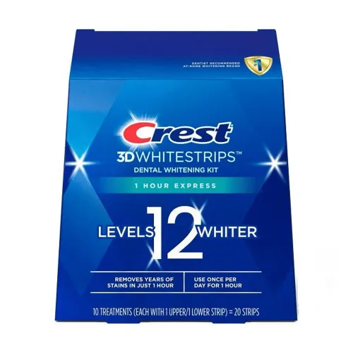 Crest 3D Whitestrips Dental Whitening Kit 1 Hour Express - 20Strips