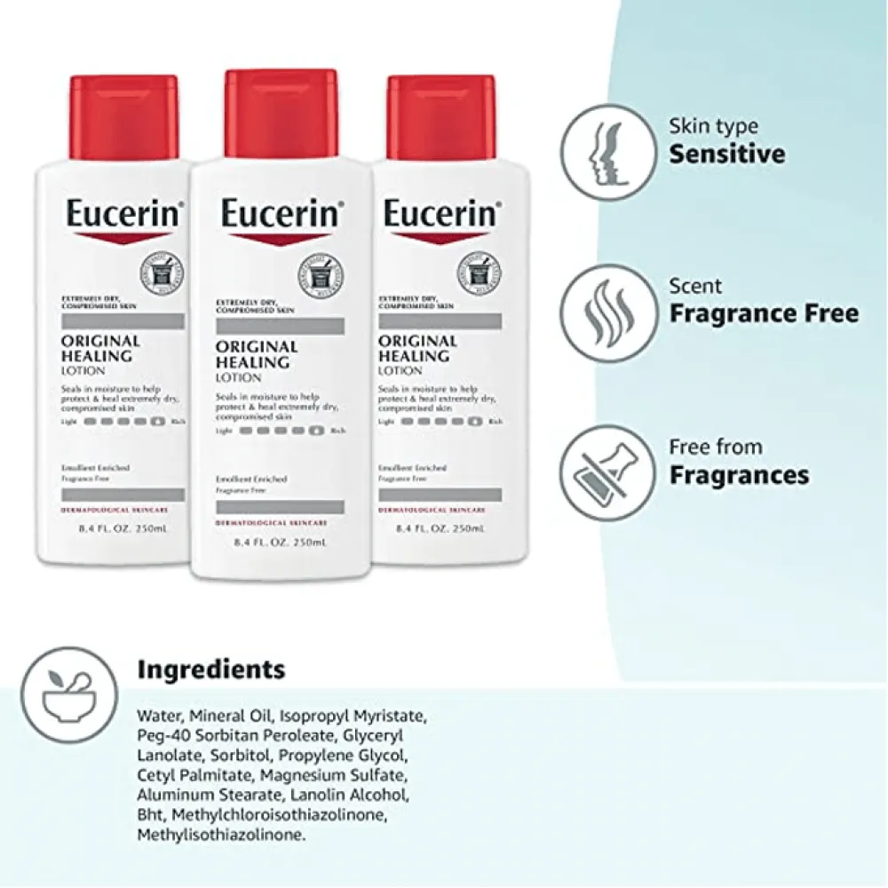 Eucerin Original Healing Lotion Fragrance Free Extremely Dry Compromised Skin - 250ml